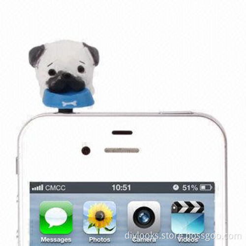 Cute Cartoon Little Dog Style Earphone Anti-dust Plug for iPhone 5/5S/5C/4/4S/iPod/iPad, Unique